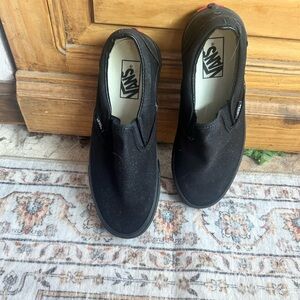 Vans Black Canvas Slip-Ons